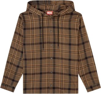 Diesel S-Ix Shirt - Heren - Casual Overhemden - Bruin - S - Katoen - Overhemden