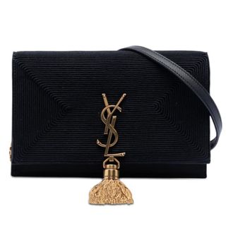 Saint Laurent Pre-owned Saint Laurent Embroidered Satin Monogram Kate Tassel Wallet on Chain Ladies JGXD90KQO1J40AVP