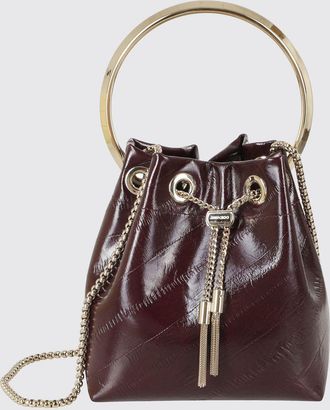 Jimmy Choo London Mini borsa Bon Bon a secchiello in pelle con manico metallico