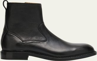 Allen Edmonds Mens Marcus Grained Leather Zip Ankle Boots
