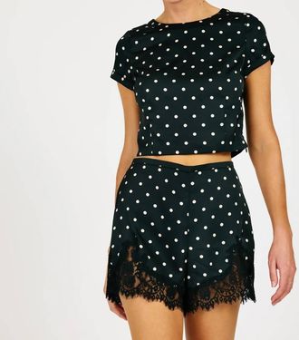 Line & Dot Sophie Loungewear Shorts In Black