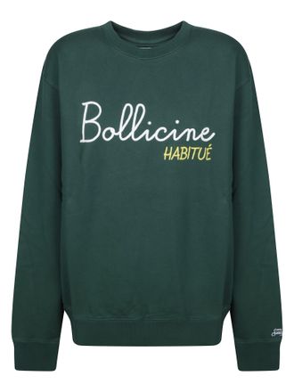 MC2 Saint Barth Deep Green Man Round-Neck Sweatshirt Bollicine Hab