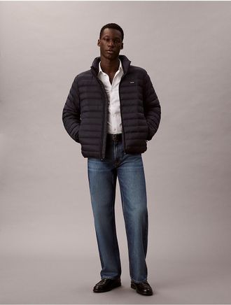 Calvin Klein Mens Nylon Puffer Jacket - Navy - XS