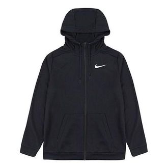 Nike Dri-FIT logo Quick Dry Casual Sports Hooded Jacket Black CJ4317-010