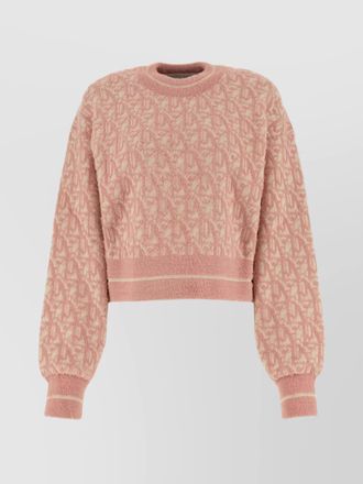 Palm Angels ribbed cropped loose-fit embroidered sweater