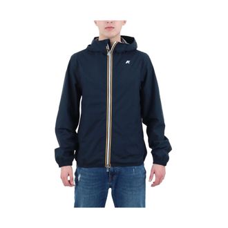 K-Way K-Way, Light Jackets, male, Blue, Size: XL Jack Eco Stretch Dot Corto