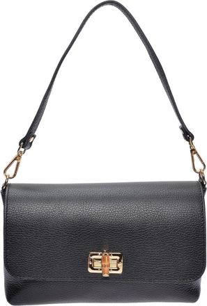 Roberta M Zwart Rundleer Tas