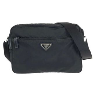 Prada Pre-owned Tessuto Nylon Shoulder Bag - Dames - Pre-owned - Zwart - Maat: ONE Size Nylon