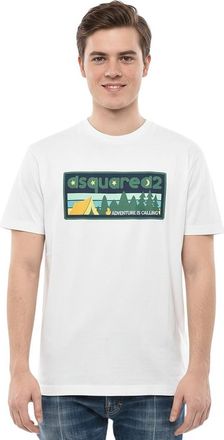 Dsquared2 White Graphic Logo T-Shirt