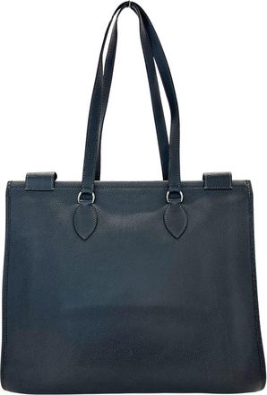 Herm&egrave;s Graphite Buffalo Leather Tote Bag (Pre-Owned)