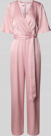 Christian Berg Cocktail Jumpsuit in Wickel-Optik in Rosa, Gr&ouml;&szlig;e 48