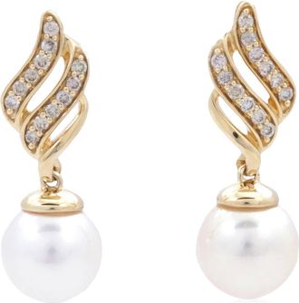 Le Vian Ladies Wisdon Pearls Earrings set in 14K Honey Gold