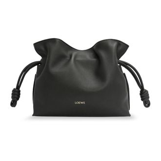 Loewe Flamenco Mini Clutch - Dames - Schoudertassen - Zwart - ONE Size - Leer - Tassen