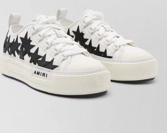 Amiri cotton star appliqu&eacute; low-top sneakers