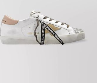 Golden Goose leather sneakers star glitter detailing
