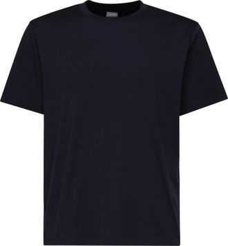 Eleventy Tops, Heren, Blauw, M, Katoen, Modal en Katoen Jersey T-shirt
