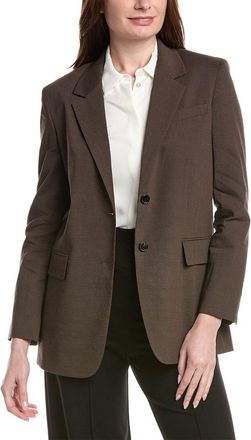 Theory Oversized Straight Linen-Blend Blazer