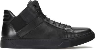 Kazar Zwarte sneakers voor mannen - Heren - Sneakers - Zwart - 41 EU - Leer - Schoenen