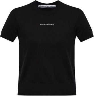 Alexander Wang 1Kc 3261083 001 - Dames - Ronde hals truien - Zwart - M - Truien & Vesten