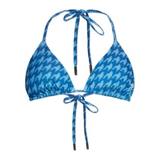 Perfect Moment Bikinis, female, Blue, Size: XS Houndstooth Bikini Top