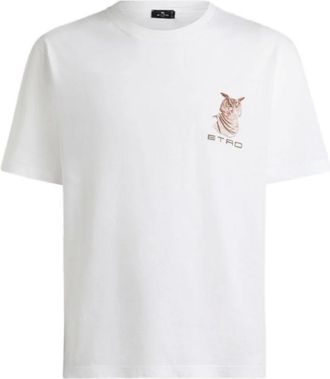 Etro Hombre, Camisetas, Blanco, Talla: S