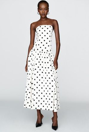 endless rose Cotton Linen Blend Midi Dress