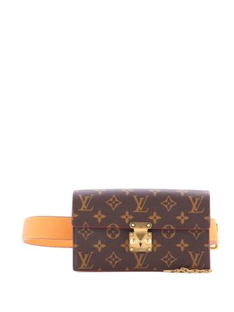 Louis Vuitton S Lock Pouch Monogram Canvas belt bag - Marrone