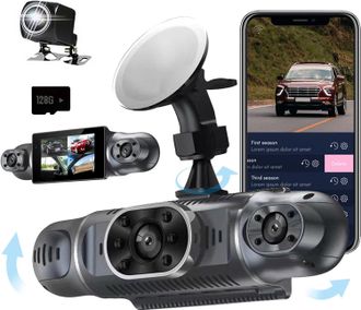 OEM C&aacute;mara De Salpicadero Para Coche De 360&deg;, Con 4 C&aacute;maras De 1080p (frontal, Trasera, Izquierda Y Derecha), C&aacute;mara Integrada Con Wifi, Modo De Aparcamie