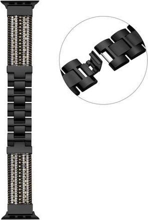 Posh Tech Beaded Steel Apple Watch Watchband in Black/silver at Nordstrom Rack