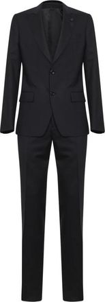 Lardini Kostuums, Heren, Zwart, 2Xl, Single-Breasted Suit