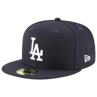 New Era Mens Los Angeles Dodgers Dodgers 59Fifty Basic Cap - Navy/White Size 7 1/2