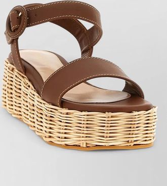 Gianvito Rossi cestino sandals ankle strap open toe