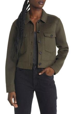 Rails Easton Wool Blend Crop Jacket in Olive at Nordstrom Rack, Size Large