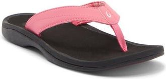 Olukai Ohana Flip Flop in Punch Pink/palm at Nordstrom, Size 12