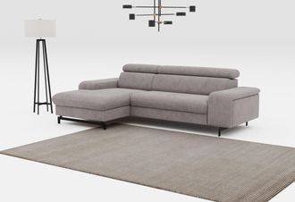 Cotta Ecksofa »Emma L-Form« mit Kopfteilverstellung, wahlweise mit Bettfunktion & Bettkasten