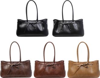 Generic Cymwer Women PU Leather Underarm Shoulder Bag for Daily Commuting Travel (Black)