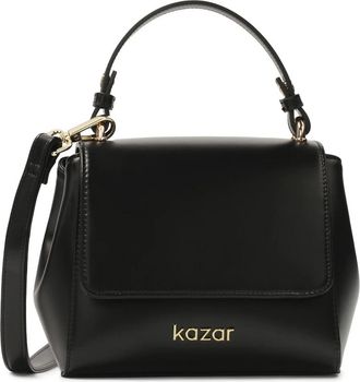 Kazar Handtas met handvat en riem - Dames - Handtassen - Zwart - ONE Size - Leer - Tassen