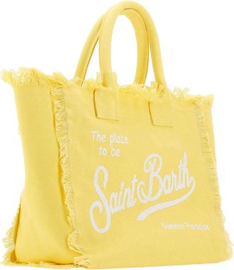 MC2 Saint Barth Womens Tote Bag Vanity Light Yellow Cotton Handbags Hand