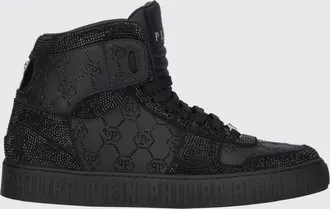 Philipp Plein Sneakers in pelle con strass applicati
