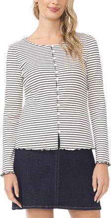 Vince Camuto Boatneck Front Button Top