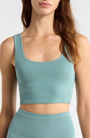 Lunya Seamless Flow Square Neck Bralette in Musing Moss at Nordstrom, Size X-Small