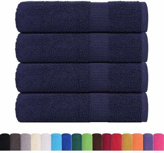 vidaXL Toallas de baño 4 uds azul marino 100x150cm 360gsm 100% algodón vidaXL