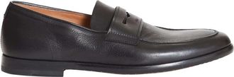Doucal's Zwarte leren Loafer schoenen - Heren - Loafers - Zwart - 40 EU - Schoenen