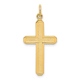 Diamond2Deal 10k Yellow Gold Cross Charm