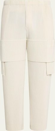 Homme Pliss&eacute; Issey Miyake Mens Dark Gray Multi Pocket Pants