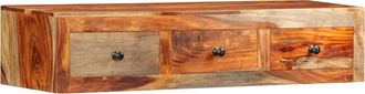 vidaXL Mesa Consola De Pared Madera Maciza De Acacia 100x25x20 Cm Vidaxl