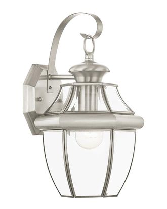 Livex Lighting 1-Light Brushed Nickel Outdoor Wall Lantern