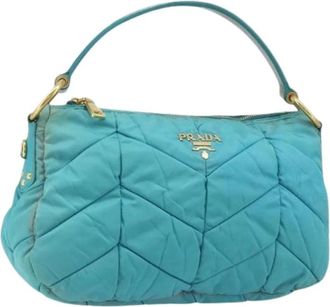Prada Pre-owned Vintage Schoudertas - Dames - Vintage Handtas - Blauw - ONE Size - Nylon - Vintage