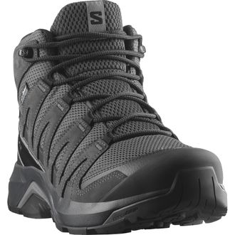 Salomon Wanderschuh SALOMON X-ADVENTURE RECON MID GORE-TEX, Herren, Gr. 42,5, asphalt, phantom, castlerock, Leder, Textil, Schuhe Wanderschuh, wasserdicht