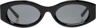 The Attico Berta Ovalen Zonnebril - Dames - Zonnebrillen - Zwart - 54 MM - Accessoires